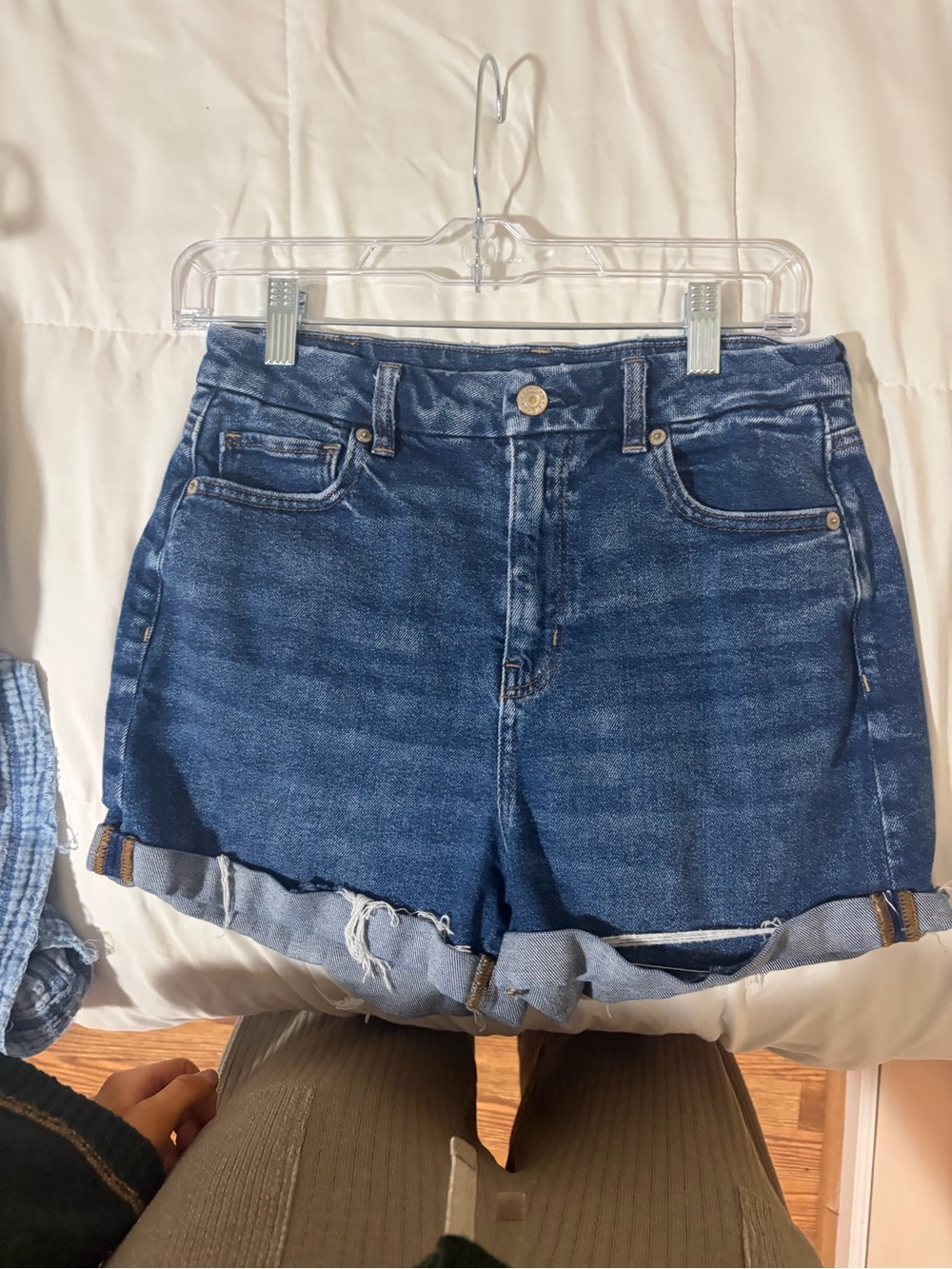 American Eagle Outfitters Dark Blue Denim Jean Shorts